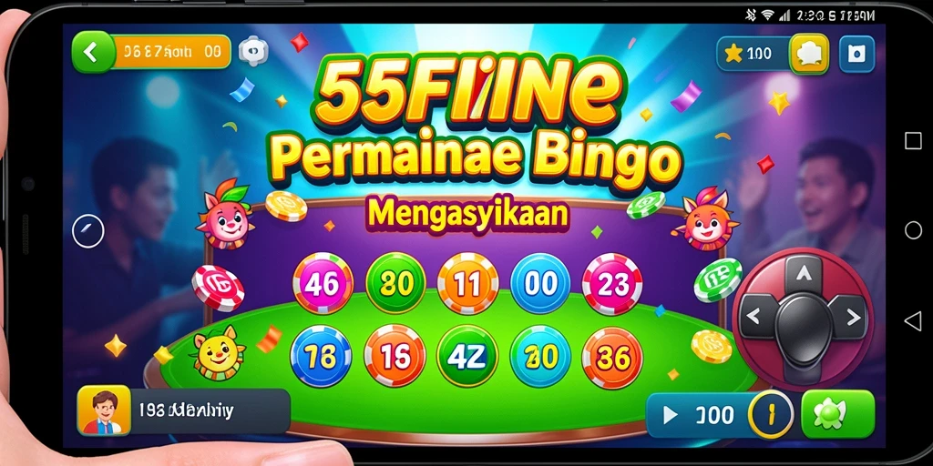 Screenshot utama 55FIVE menampilkan gameplay Bingo yang seru