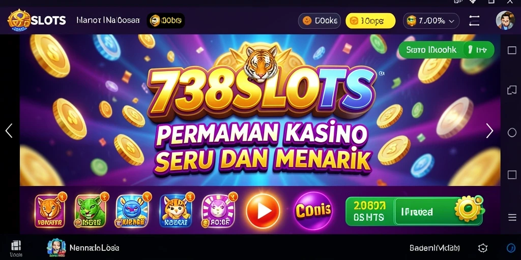 Screenshot gameplay 738SLOTS menampilkan slot dengan grafis memukau.