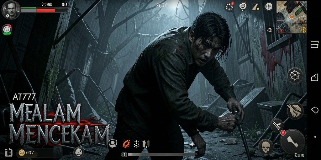 Screenshot AT777 menampilkan momen menegangkan dalam gameplay Horror.