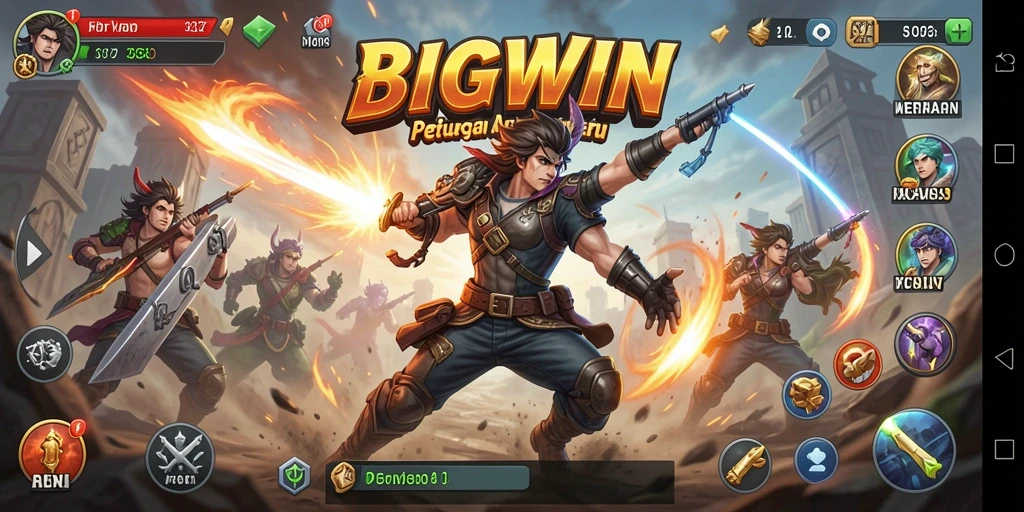 Tampilan gameplay BIGWIN yang menonjolkan aksi seru dan mendebarkan.