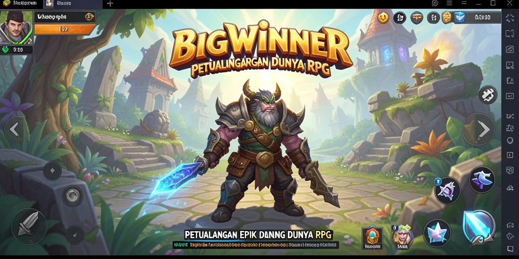 Screenshot gameplay RPG dari BIGWINNER dengan aksi seru.