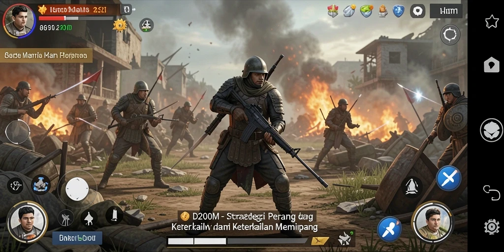 Tampilan menarik dari gameplay intens D200M.