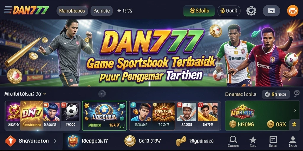 Screenshot utama <strong>DAN777</strong> menampilkan antarmuka taruhan olahraga yang menarik.