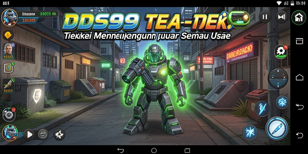 Tampilan gameplay DS99 yang menantang dan penuh warna.