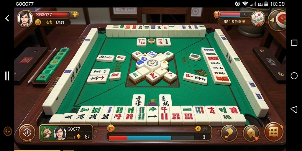 Screenshot GOGO77 menampilkan gameplay menawan dari permainan Mahjong.
