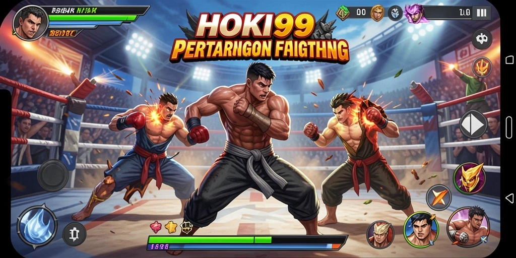 Tampilan gameplay HOKI99 yang mendebarkan saat bertarung.