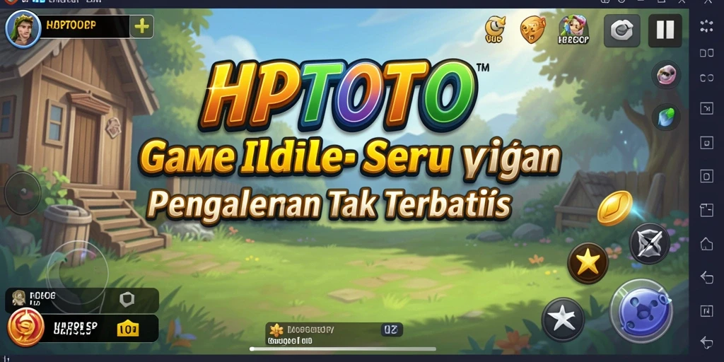 Screenshot gameplay HPTOTO yang menampilkan kemajuan Idle yang mengesankan.