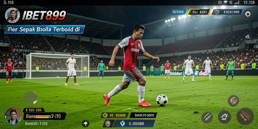 Tampilan gameplay sepak bola yang mendebarkan di IBET899.