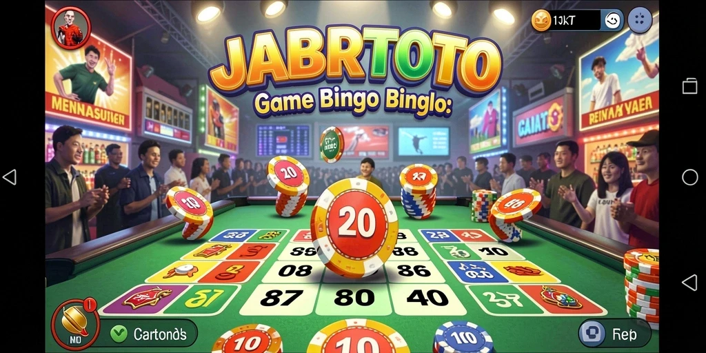 Tampilan gameplay yang seru dalam JABARTOTO dengan suasana Bingo yang meriah.