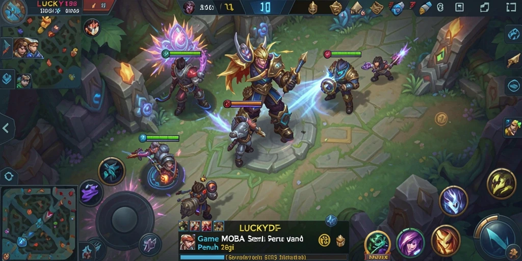 Tampilan gameplay seru dan strategi mendalam dalam LUCKYDF.