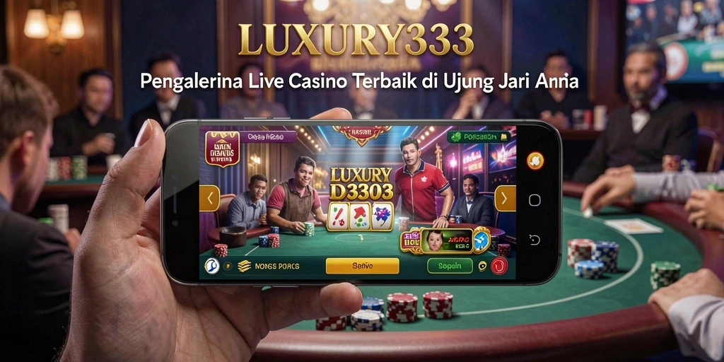 Tampilan gameplay LUXURY333 saat bermain Live Casino secara langsung.