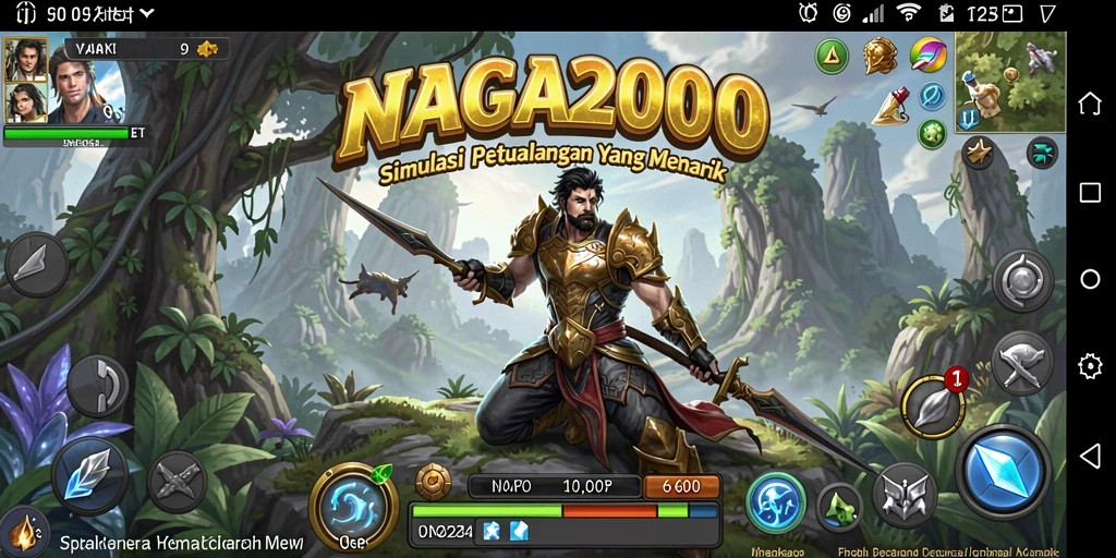 Screenshot utama NAGA2000 menunjukkan gameplay simulasi yang seru dan interaktif.