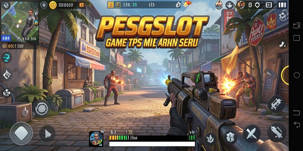 Tampilan gameplay PESGSLOT yang menegangkan dan seru saat bertempur.