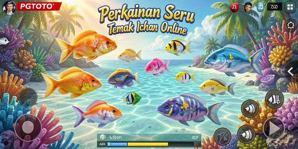 Tampilan gameplay PGTOTO yang seru saat menangkap ikan.