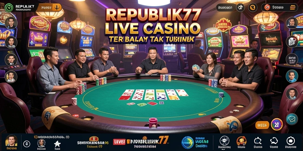 Tampilan gameplay langsung di REPUBLIK77 yang mendebarkan.