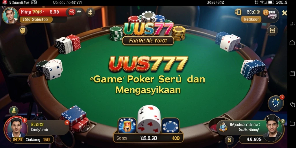 Screenshot gameplay UUS777 menampilkan aksi seru permainan Poker.
